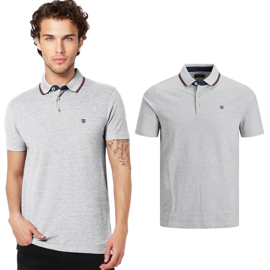 Jack & Jones Men's Logo Polo Shirt, Short-Sleeved, Casual