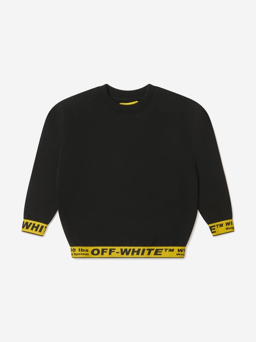 Off-White Boys Cotton Crew Neck Industrial Sweatshirt