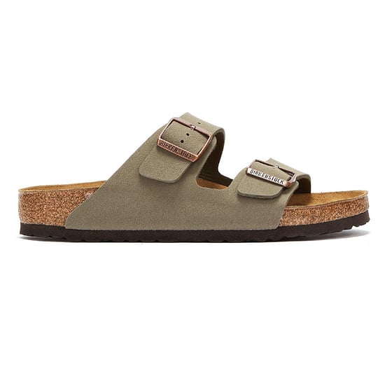 Heren Dames Birkenstock Arizona Birko Flor Nubuck Stone Sandalen - (Grijs) - Image 5