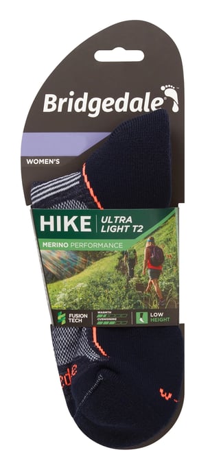 Bridgedale - Dames Wandelsokken Merino Laag - Navy / Candy - Image 2