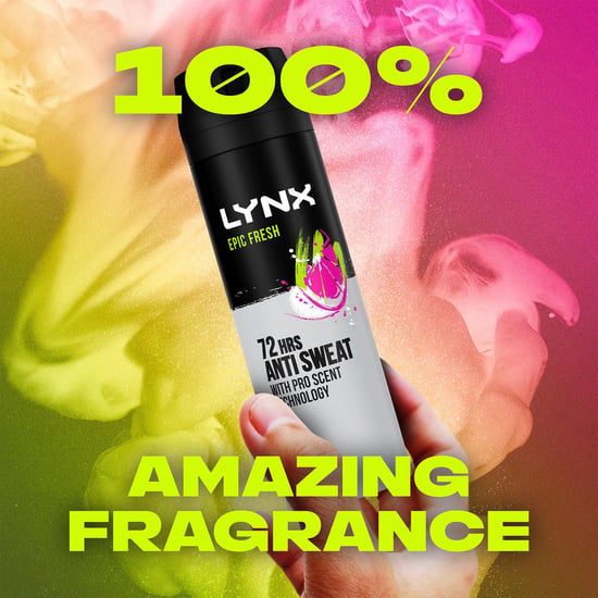 Lynx Anti-Perspirant Epic Fresh 72H Sweat & Odour Protection Deodorant, 6x200ml