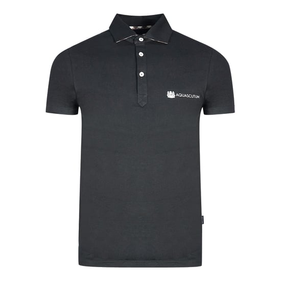 Aquascutum Aldis Crest bloklogo zwart poloshirt - Image 1