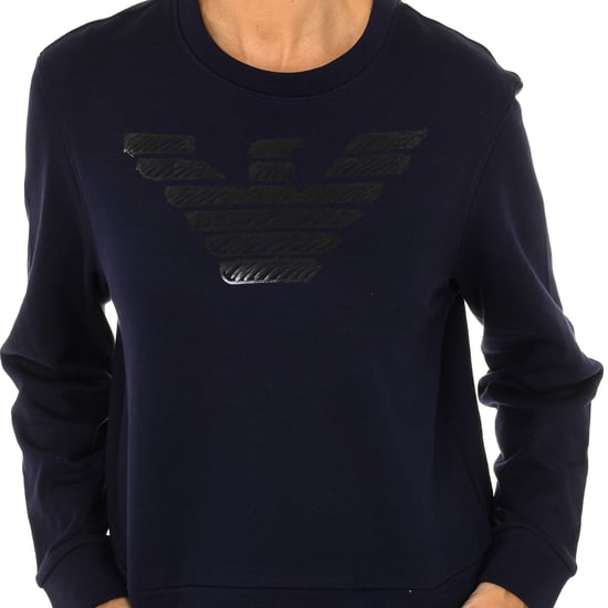 Women's long-sleeved round neck sweater 7V5M75-5J42Z