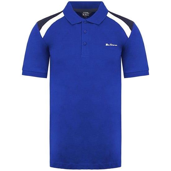 Ben Sherman Logo Mens Blue Polo Shirt
