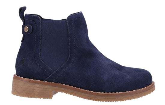 Hush Puppies Maddy Wide Dames Suède Marineblauwe Platte Chelsea Laarzen - Image 1