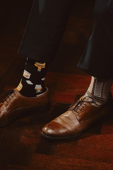 SPOX SOX - Unieke Crew Mismatched Sokken voor Heren & Dames - Whisky Sokken - Whisky - Image 2