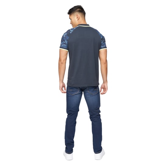 Crosshatch Heren Polo Cramdark Camo (Marine) - Image 2