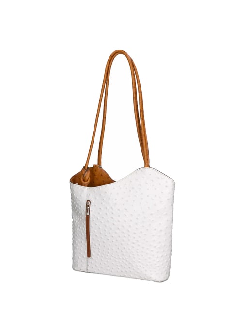 Gave Lux backpack women WHITE/COGNAC