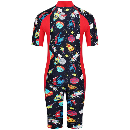 Speedo Korte Mouw Zip Up All In One Zonbescherming Junior Zwempak - Image 2