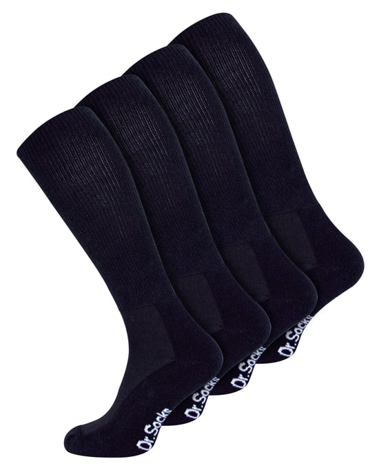 Dr.Socks - Kniehoge diabetessokken voor heren - Zwart - Image 1