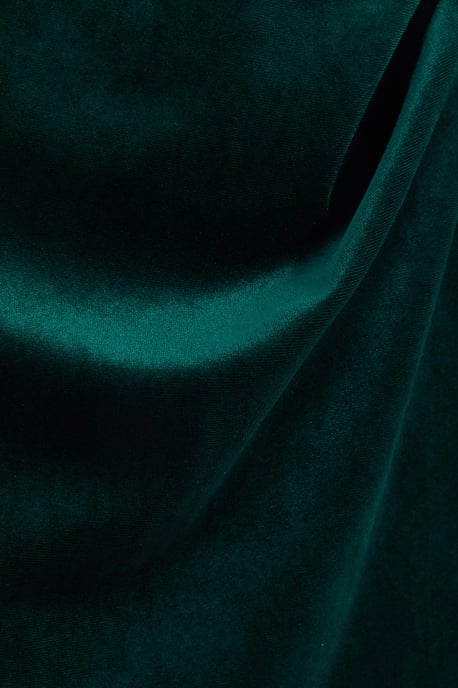 Bottle Green Velvet Wrap Bodycon Midi Dress