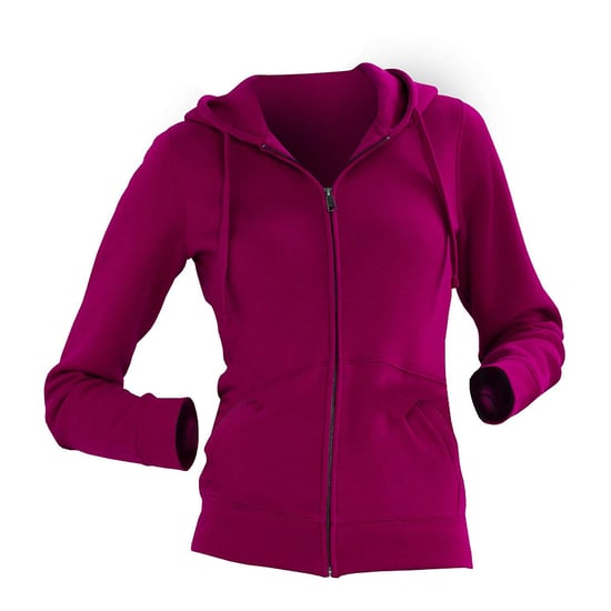 Russell Dames Premium Authentieke Hoodie met rits (3-laagse stof) (Fuchsia) - Image 2