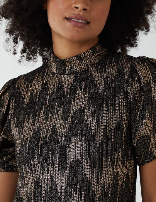 Puff Sleeve Swing Dress