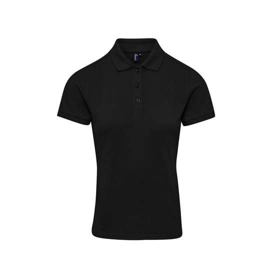 Premier Dames/Dames Coolchecker Plus Poloshirt (Zwart) - Image 1