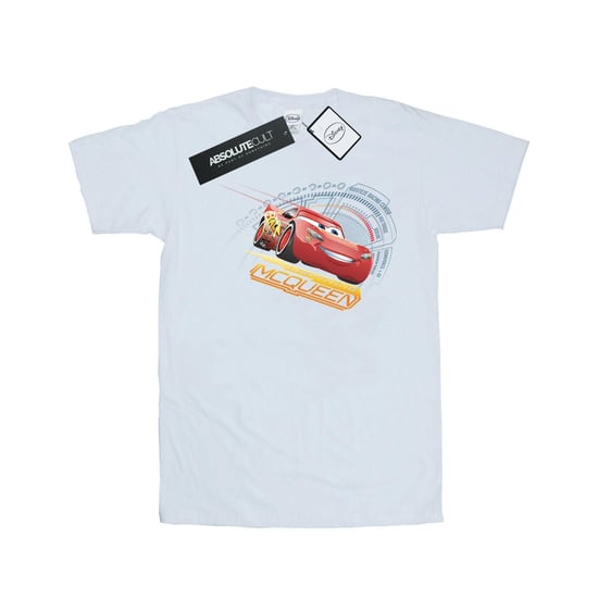 Disney Womens/Ladies Cars Lightning McQueen Cotton Boyfriend T-Shirt (White)