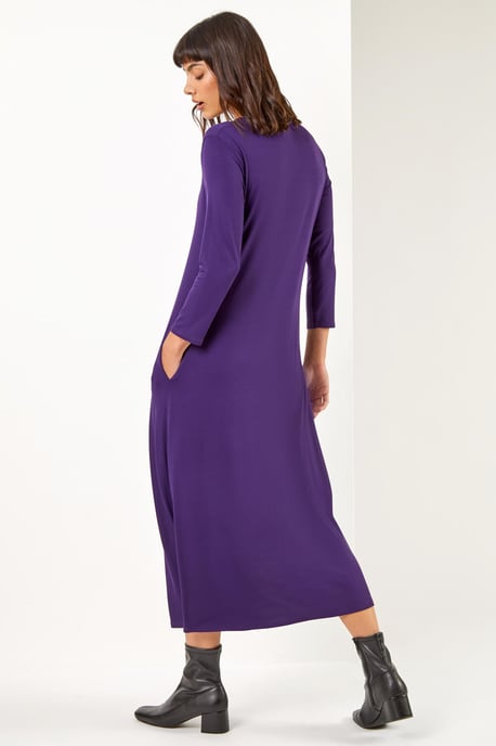Pocket Jersey Midi Dress