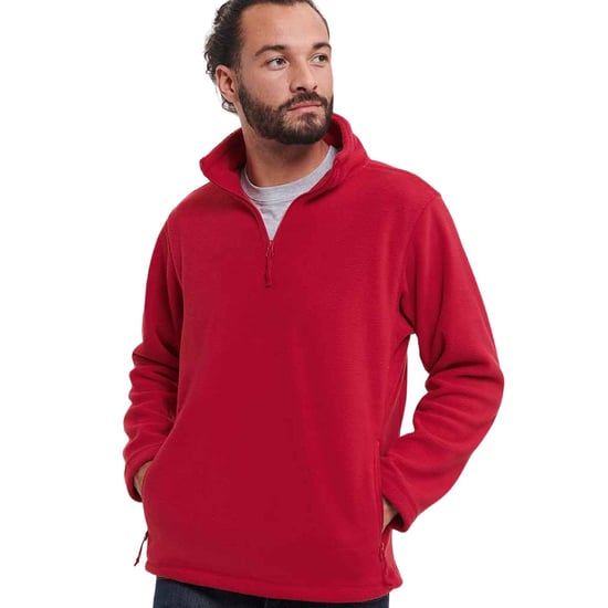 Russell Heren Ritssluiting Outdoor Fleece Top (Klassiek rood) - Image 4