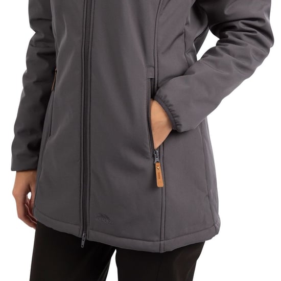 Trespass Womens/Ladies Kristen Longer Length Hooded Waterproof Jacket (Carbon)