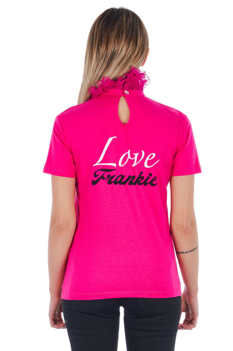Frankie Morello Pink Cotton Tops  T-Shirt