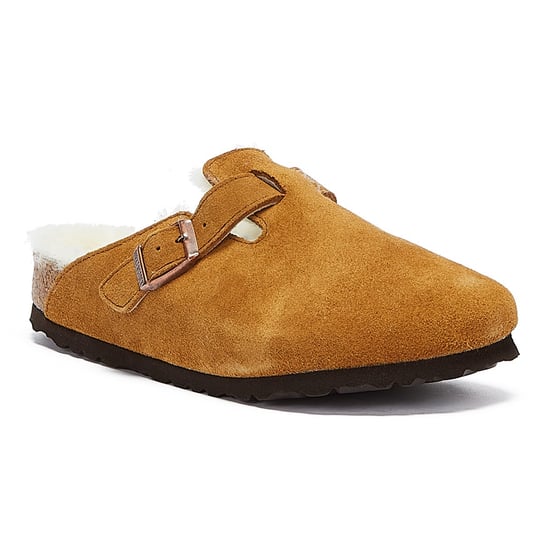 Birkenstock Boston nerts pantoffels in omgekeerd lam - Image 2