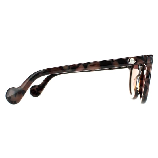 Moncler Round Womens Coloured Havana Bordeaux Mirror ML0015