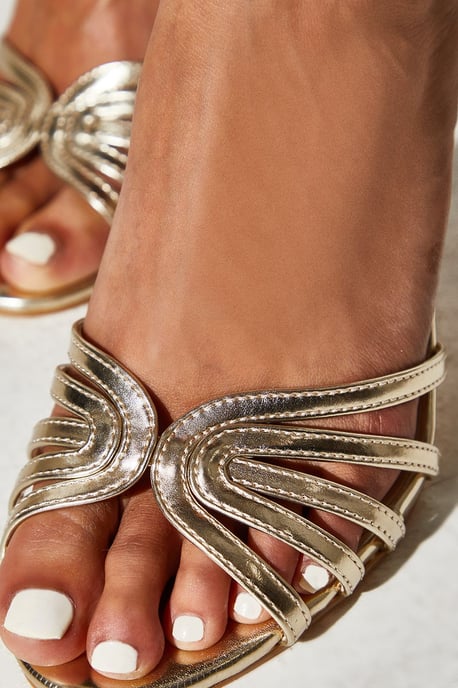 Wide Fit Tilda Lattice Front High Heeled Sandals