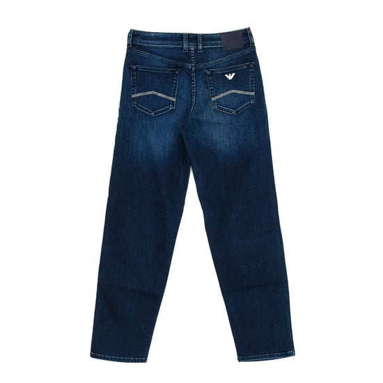 Long worn effect denim pants 6Y5J90-5D25Z woman
