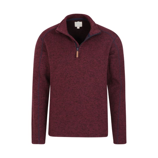 Mountain Warehouse Heren Idris II Half Zip Fleece Top (Donkerrood) - Image 5