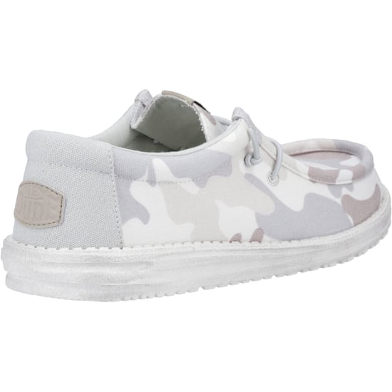 HEYDUDE Wally gewassen camo polyester herenschoenen in grijs woestijncamouflage - Image 2