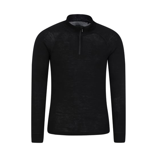 Mountain Warehouse Heren Merino II Base Layer Top (Zwart) - Image 1