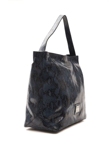 Pompei Donatella Vrouwen Blauwe Leren Schoudertas - Image 2