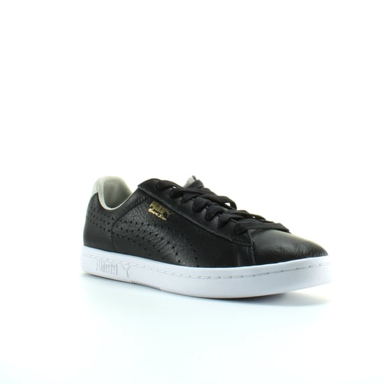Puma Court Star NM Black Leather Mens Lace Up Trainers 357883 10