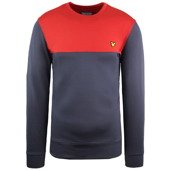 Lyle & Scott Crew The Sweatshirt lange mouw rood marine heren trui ML1274SP Z260 - Image 1