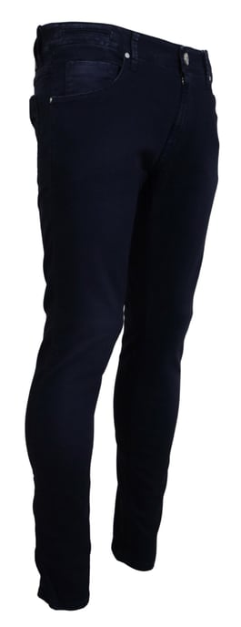 Acht Heren Blauwe Katoenen Aansluitende Slim Fit Casual Spijkerbroek - Image 2