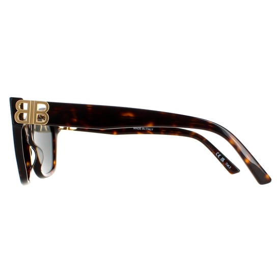 Balenciaga Cat Eye Womens Dark Havana and Gold Green Grey BB0132S