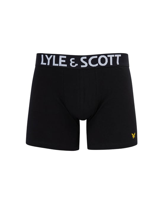 Lyle & Scott - Set van 3 modieuze zwembroeken in zwart - Image 4