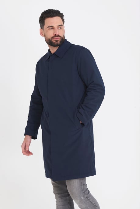 Carter & Jones Fleece Lined Raincoat in Navy