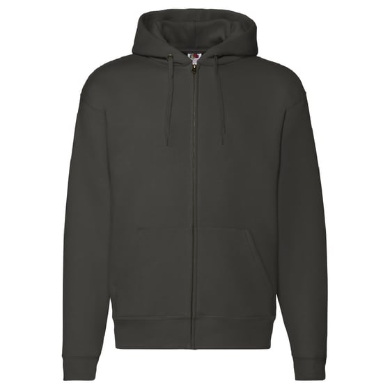 Fruit Of The Loom Heren Met Ritssluiting Sweatshirt Met Capuchon / Hoodie (Charcoal) - Image 1
