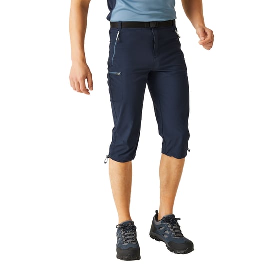 Regatta Mens Xert Stretch III Stretch Active Capri Shorts (Navy)