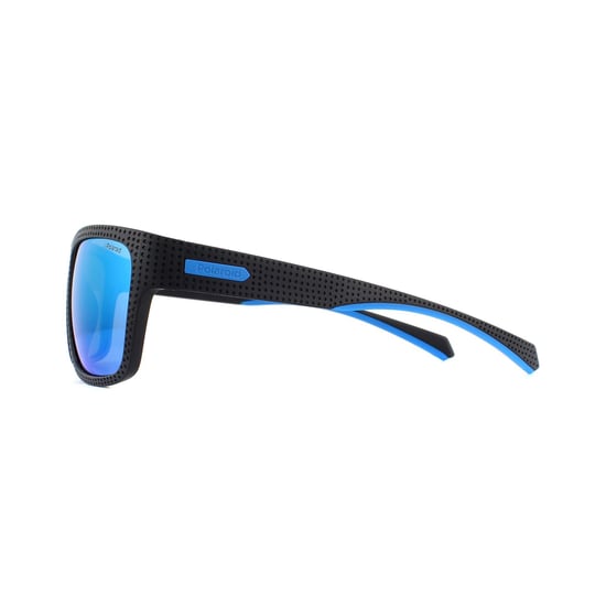 Polaroid Sport Sunglasses 7025/S EL9 5X Black Blue Mirror Polarized
