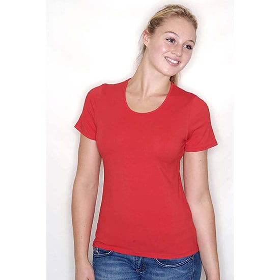 Fruit Of The Loom Vrouwen / Dames Fit Ringgesponnen Premium Tshirt (Rood) - Image 2