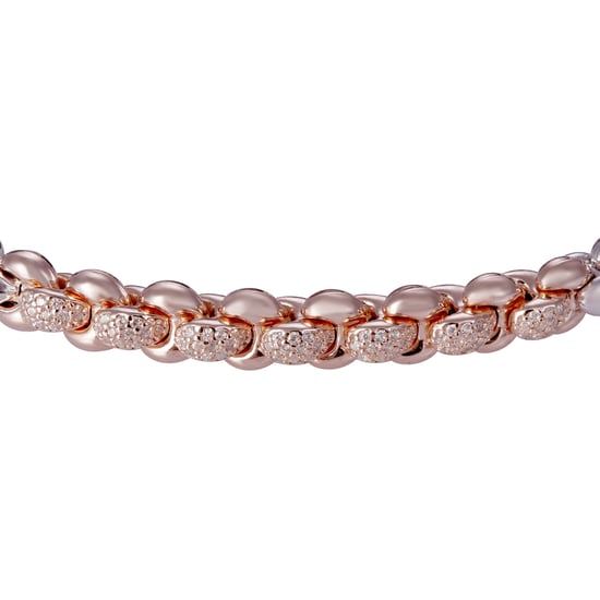 Orphelia 'Jada' Women's 925 Sterling Silver Bracelet - Silver/Rose ZA-7395