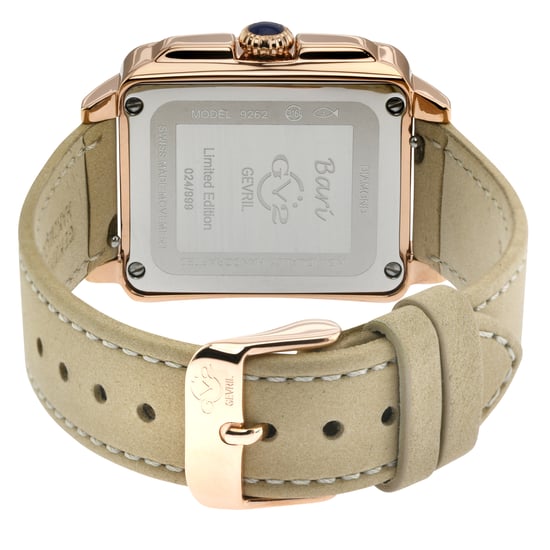 GV2 Bari Tortoise Women's 9262 Swiss Quartz Mother Of Pearl Brown Suede Diamond Watch