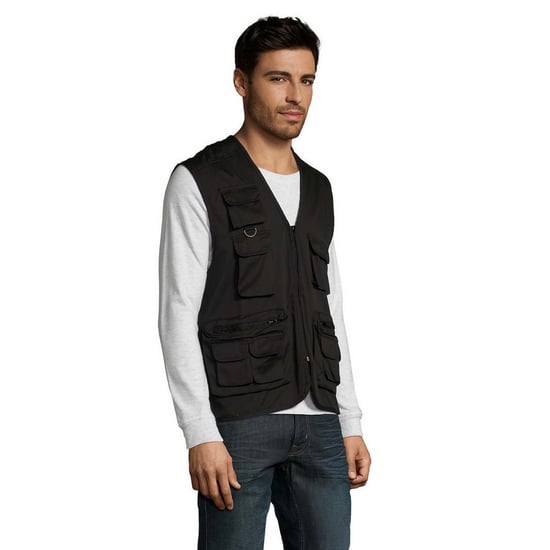 SOLS Heren Reporter Body Warmer (Zwart) - Image 3