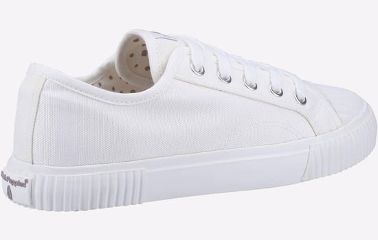 Hush Puppies Brooke Stof Dames Witte Sneakers - Image 3