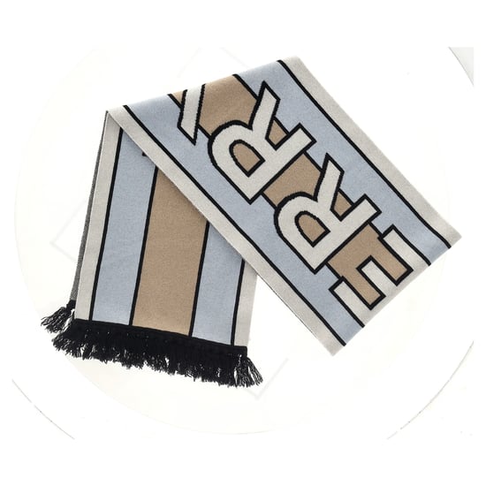 Burberry Intarsia Logo Scarf in Multicolor Wool - Image 4