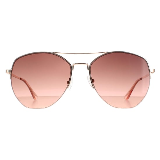 Calvin Klein Aviator Mens Rose Gold Brown CK20121S