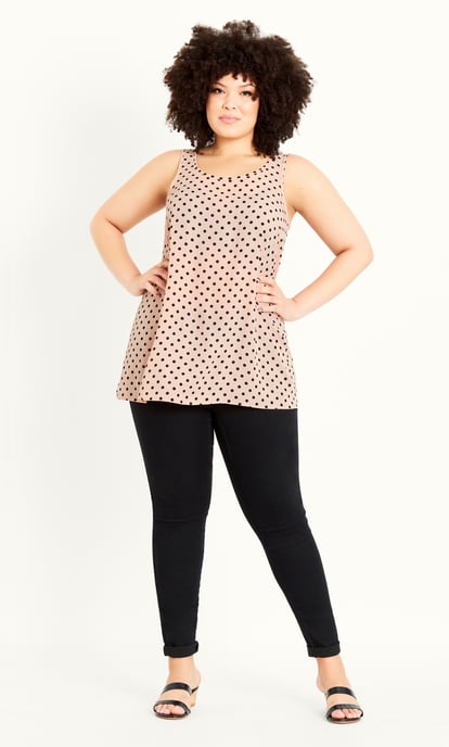 EVANS Women's Spot Print Vest - blush