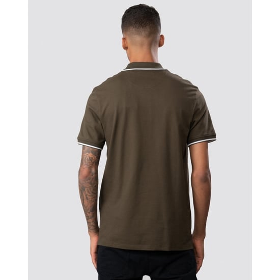 Lyle & Scott getipt poloshirt in olijfgroen - Image 4
