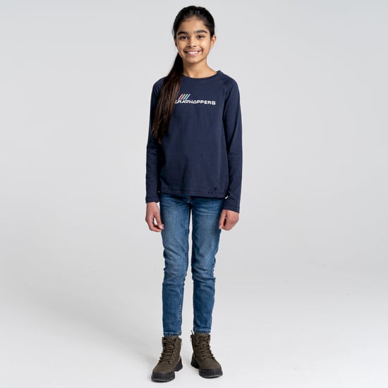 Bates LS T-Shirt Blue Navy Archive
